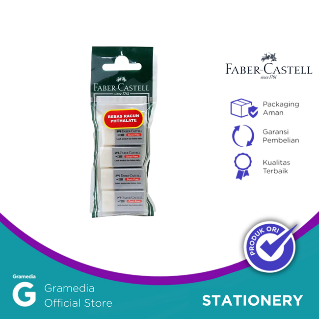

Gramedia Tunjungan : Faber Vinil Eraser 7086-40 Set 4 708640g