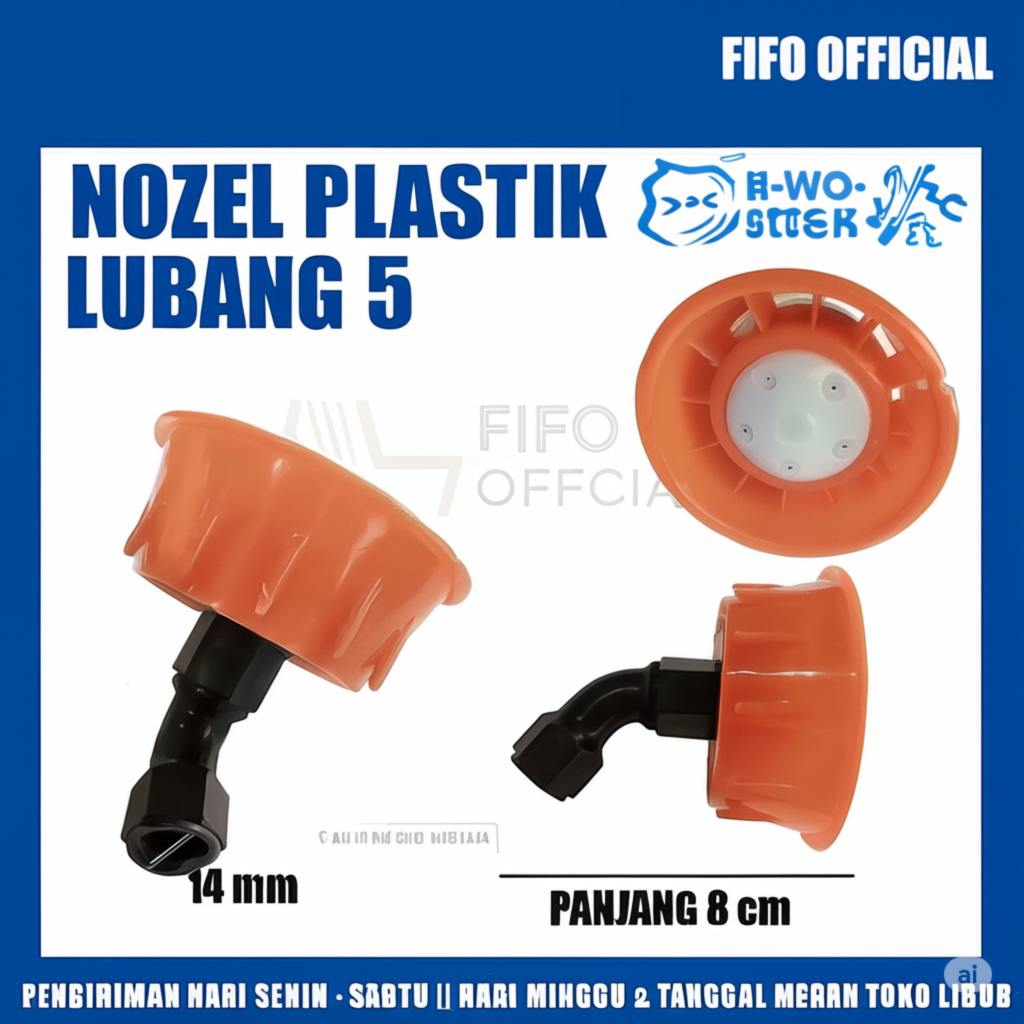 NOZZLE PLASTIK LUBANG 5/ SPUYER LUBANG 5 PLASTIK
