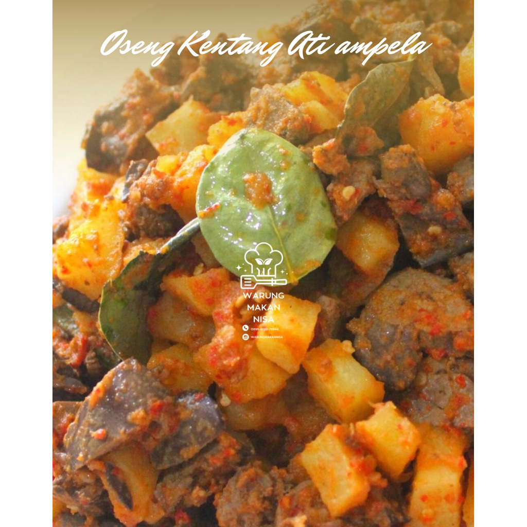 

Oseng Kentang Ati Ampela 300gr / Masakan Fresh sehat lauk harian praktis