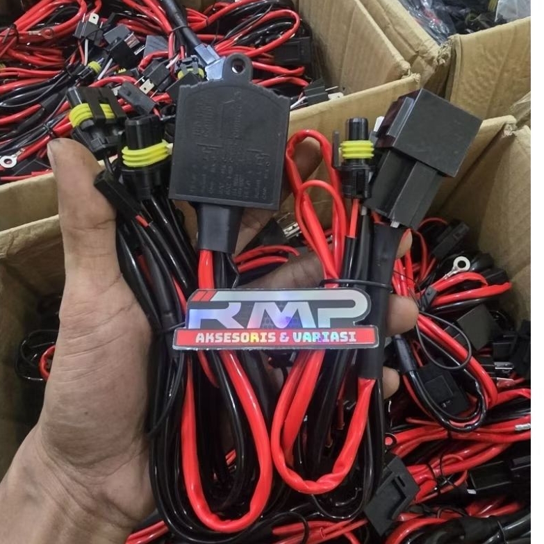 KABEL RELAY SET LAMPU MOBIL LED & HID H4 HI LOW / BILED PROJECTOR