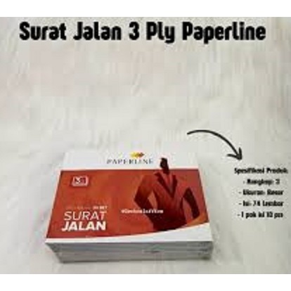 

Buku Surat Jalan 3 Ply Paperline Isi 25 Lembar 3 Rangkap / B3 NCR (MURAH)