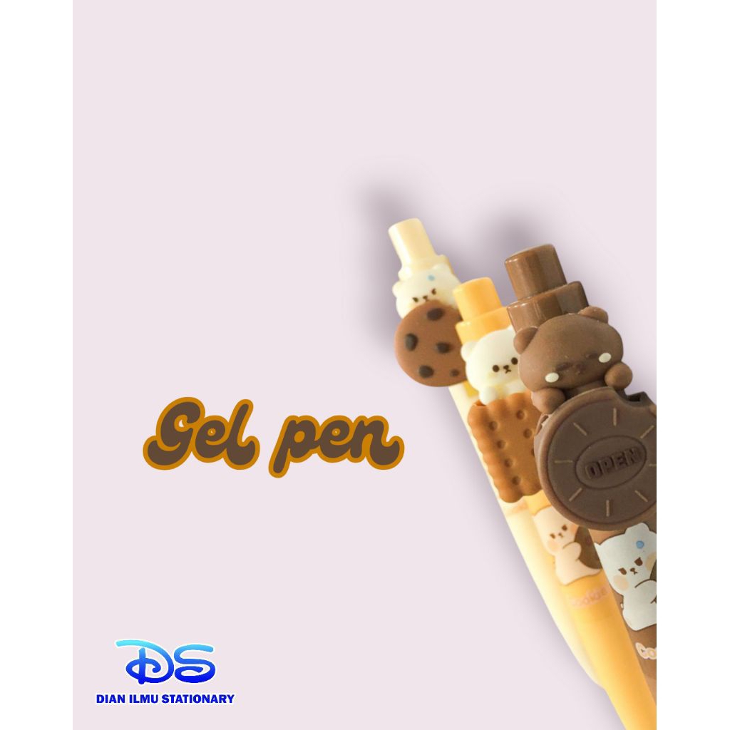 

bolpen gel / gel pen cookie bear kuki 8246