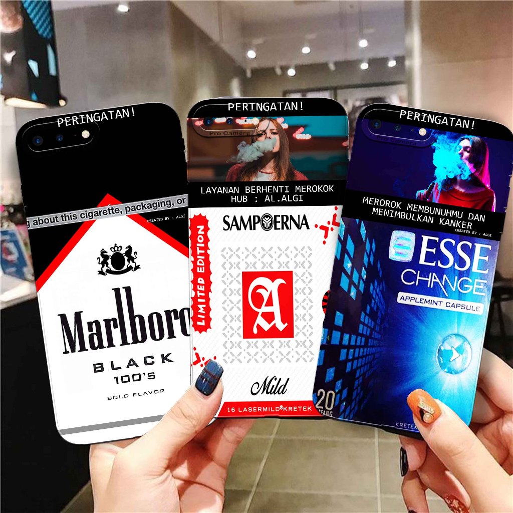 Softcase Untuk Iphone 7 Plus / 8 Plus - Softcase Gambar Fashion Printing { Rokok Limited Edition Ter