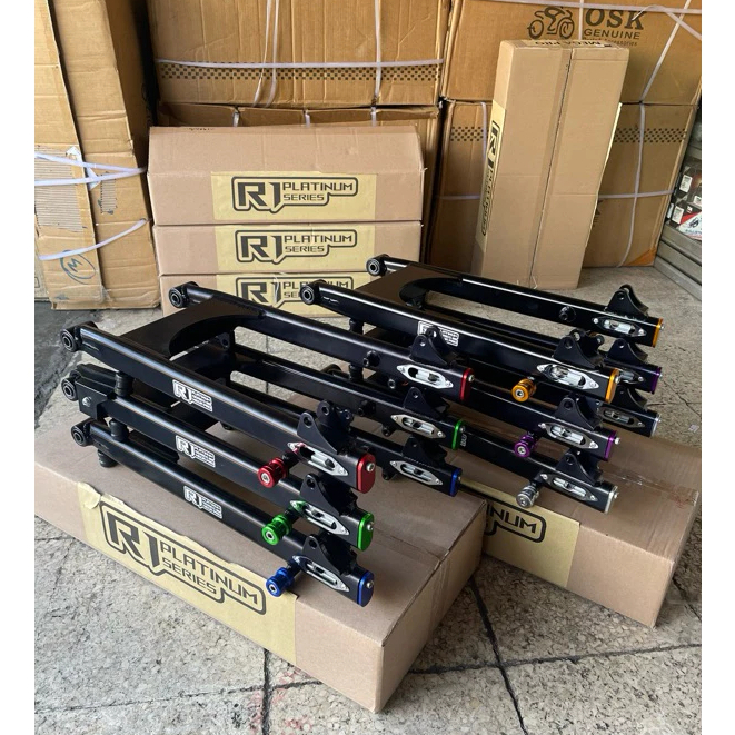 Swing Arm Alumunium R1 Arm R1 Platinum Series Oval pnp Tiger Warna Hitam