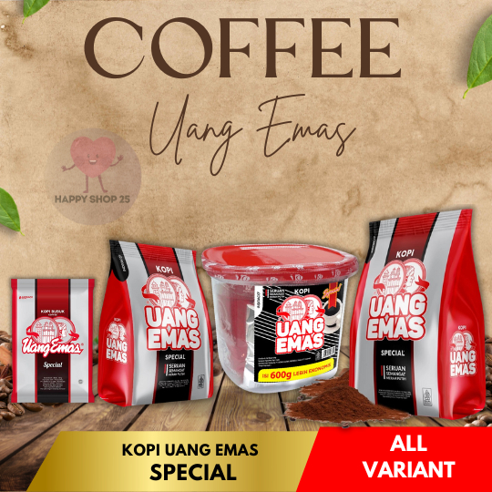 

Kopi Bubuk Hitam Uang Emas Spesial 120g, 350g, 600g, 1000g
