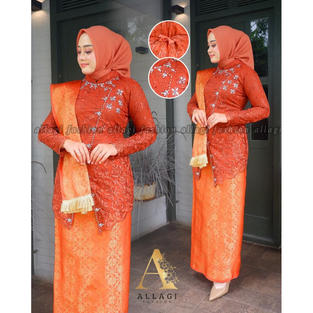 Set Kebaya Janggan - Kebaya Janggan Rok Songket - Set Kebaya Rok Selendang Songket - Kebaya Pesta