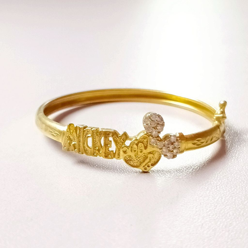 Gelang Bangle Anak/Gelang Perak Anak/Perak 925/Lapis Emas/Gelang Bangle Terbaru