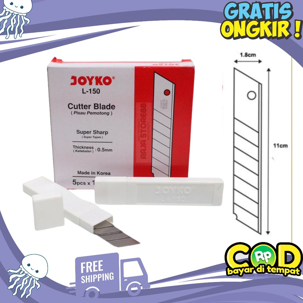 

Isi / Refill / Spare Blades Kater Besar JOYKO L-150 (PACK/60 Blades)