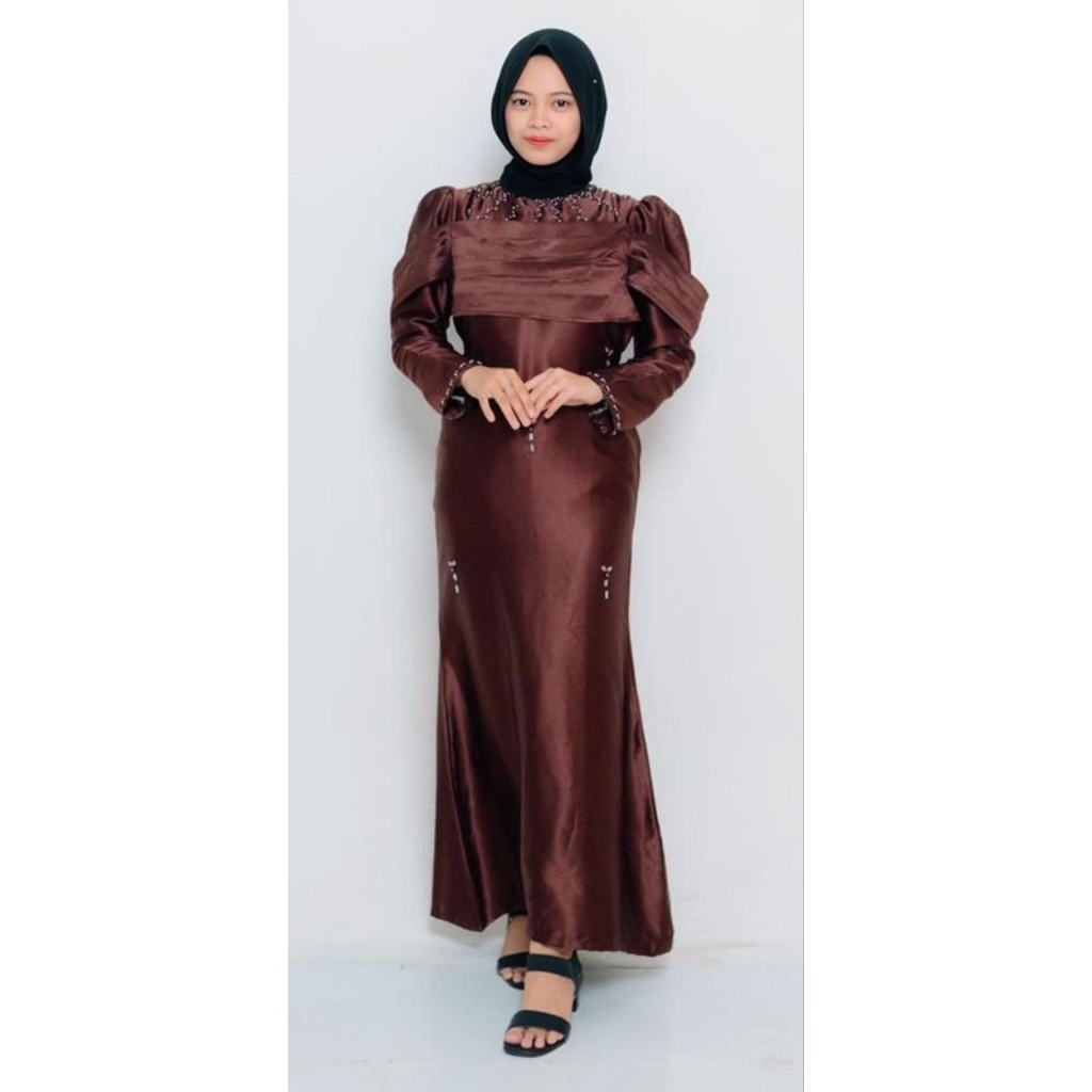 DRESS ELEGANT Dress Sabrina | Gamis Sabrina | Gamis Duyung lipat depan