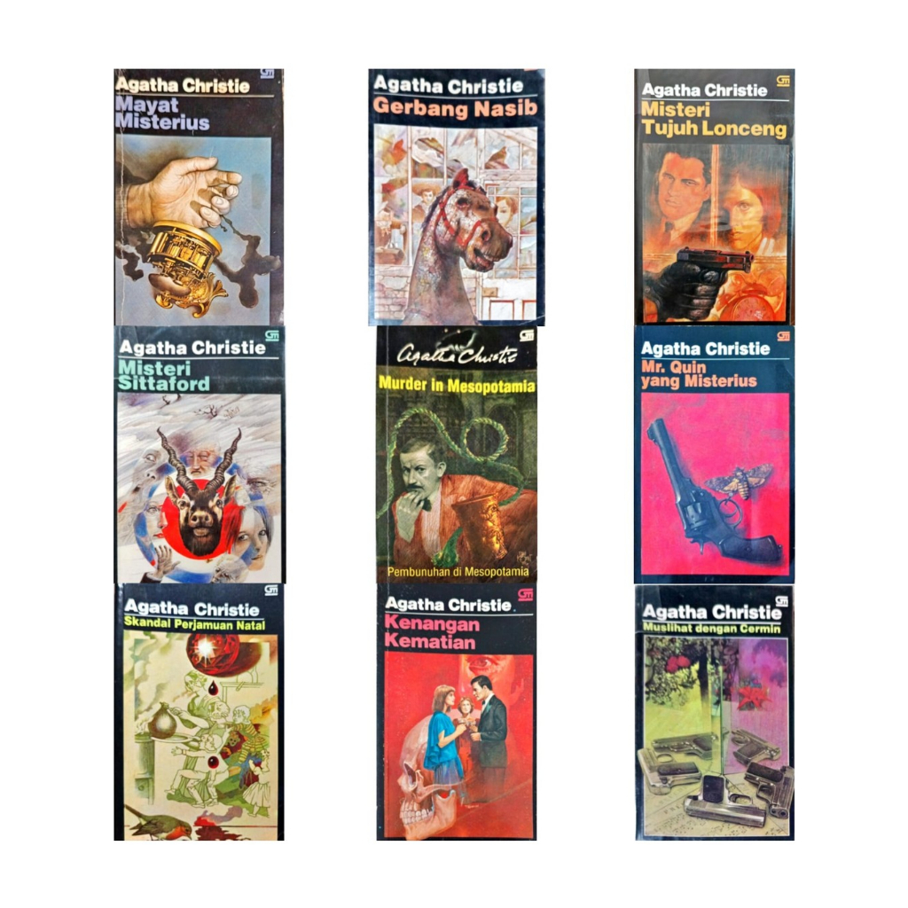 Agatha Christie Novel Cabutan II - Novel Misteri Agatha Christie - Preloved Gramedia