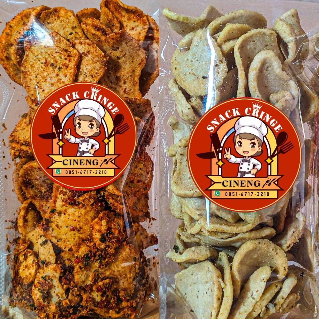 

Basreng koin/kripik basreng pedas daun jeruk/90gr/cemilan viral terlaris/snack cringe