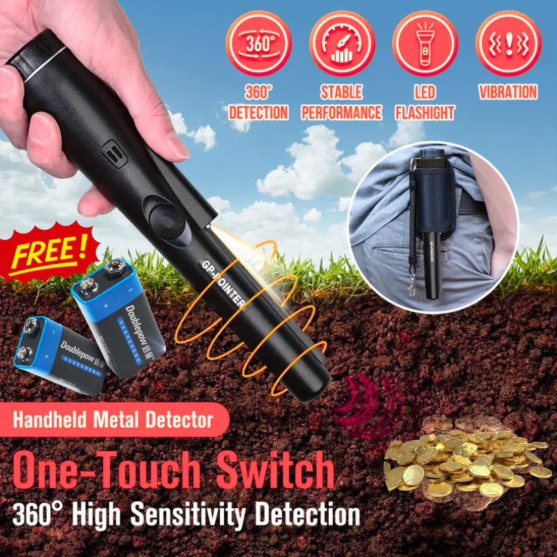 GO GP-Pointer Detektor Logam Emas Dalam Tanah Tercanggih Waterproof Bonus Baterai