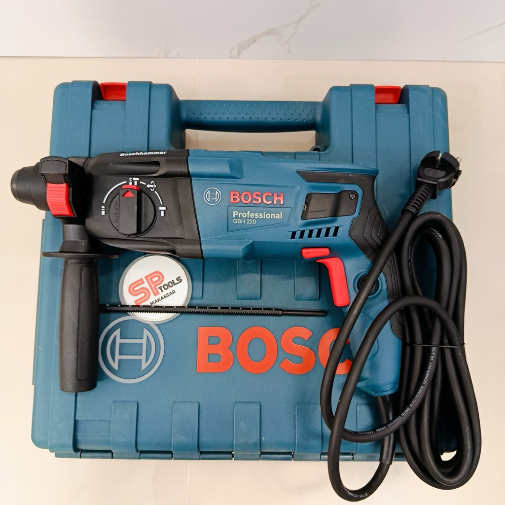 MESIN BOR BETON BOBOK ROTARY HAMMER 22MM SDS PLUS 3 FUNGSI BOSCH GBH220 / GBH 2-20 / GBH2-20