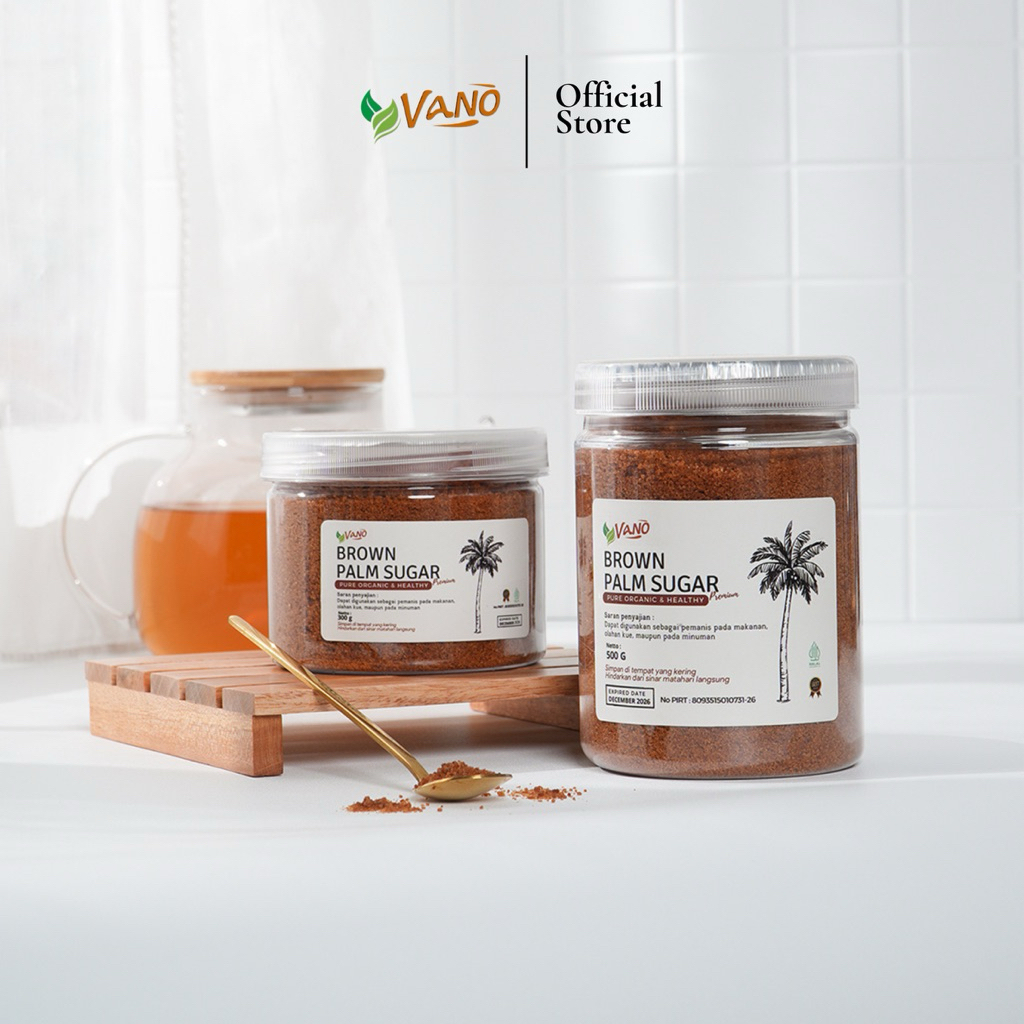 

Vano Brown Palm Sugar | Gula Palem | Brown Sugar Pasir untuk Makanan dan minuman Premium Pure