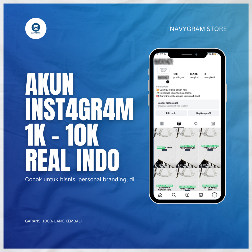 AKUN INST4GR4M 1K - 10K REAL INDO