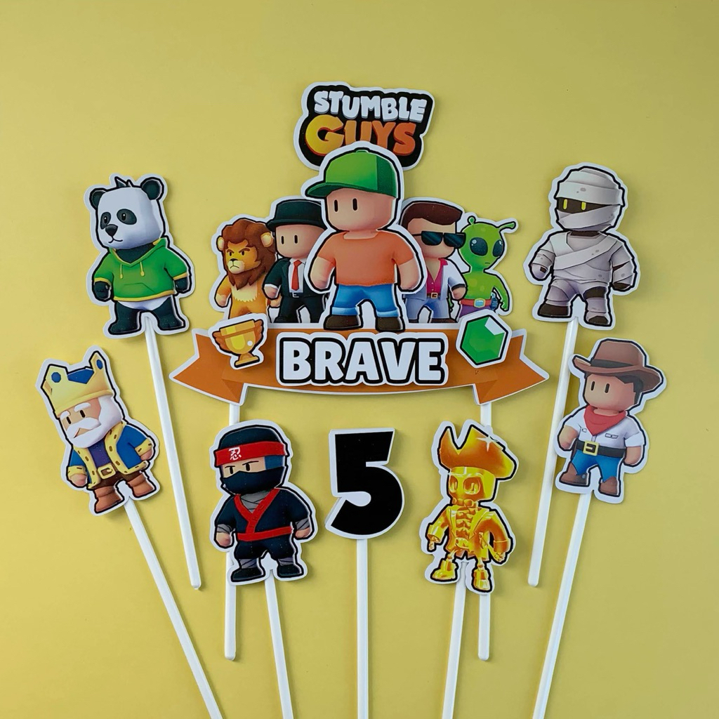 Cake Topper 3D Karakter Stumble Guys Game Stumble Guy