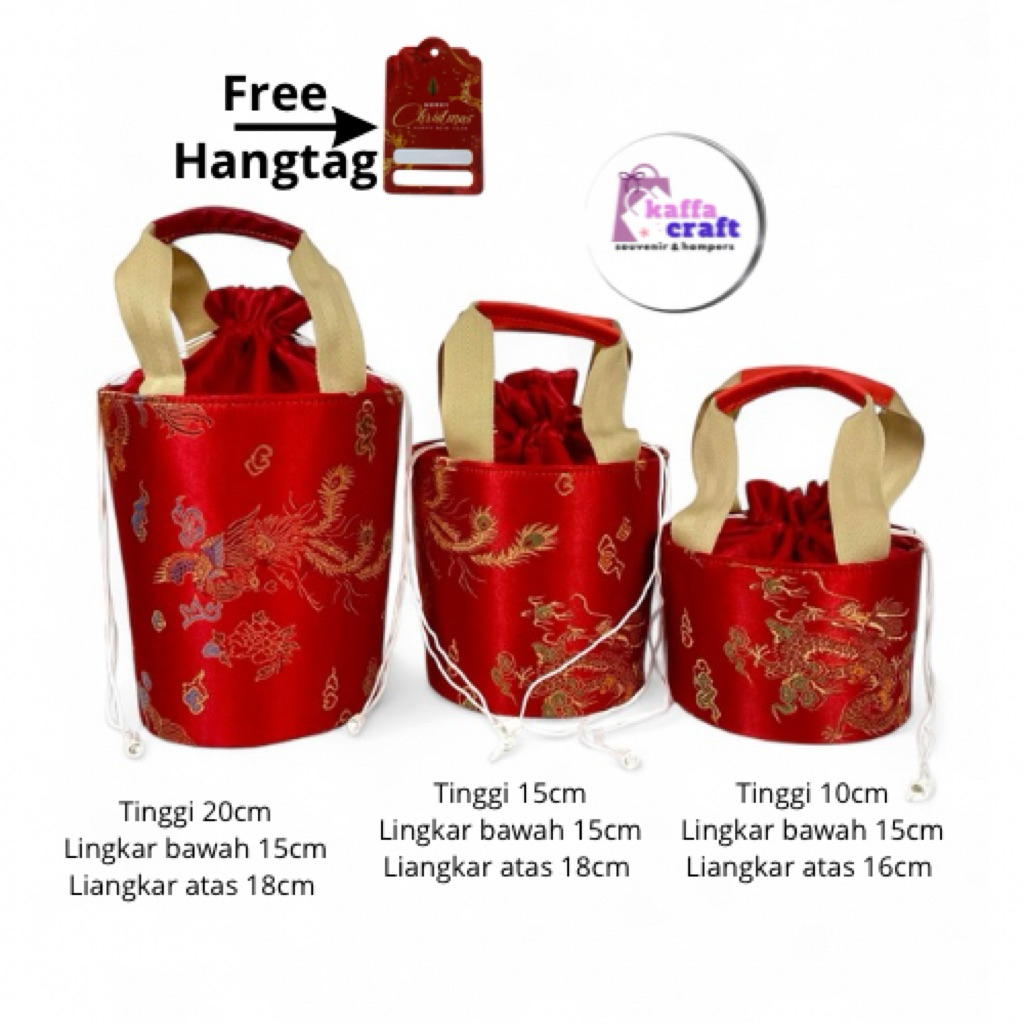 

KAFFA_CRAFT - Tas Parcel Cheongsam Imlek CNY Tas Hampers Keranjang Imlek souvenir parcel CNY Terbaru