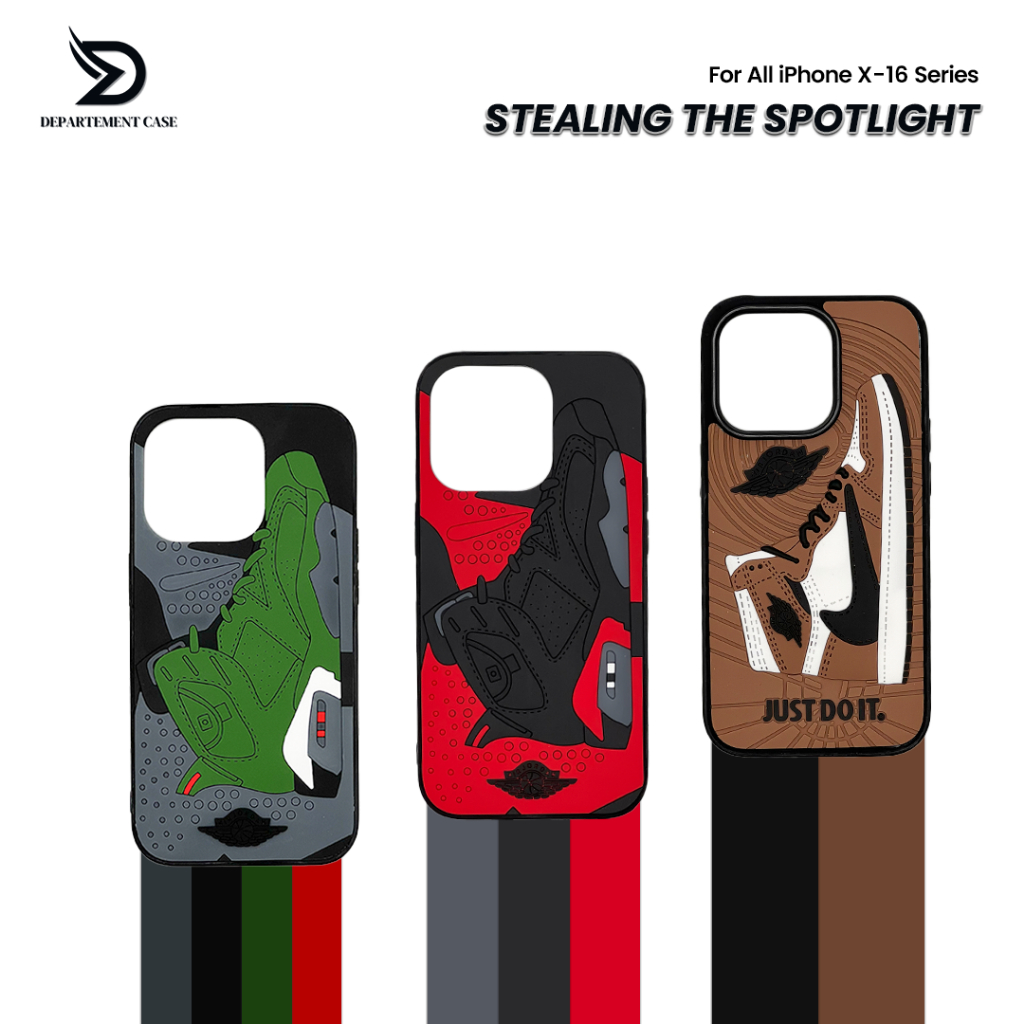 Case Motif Logo 3D Flat Chrome Hearts/Kenzo Hitam Dan Putih Softcase Premium TPU Iphone Series