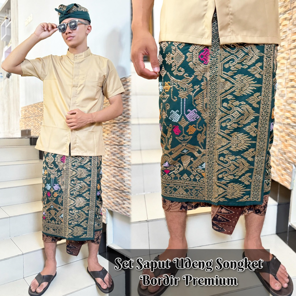 Saput Set Udeng Bordir Songket Bali
