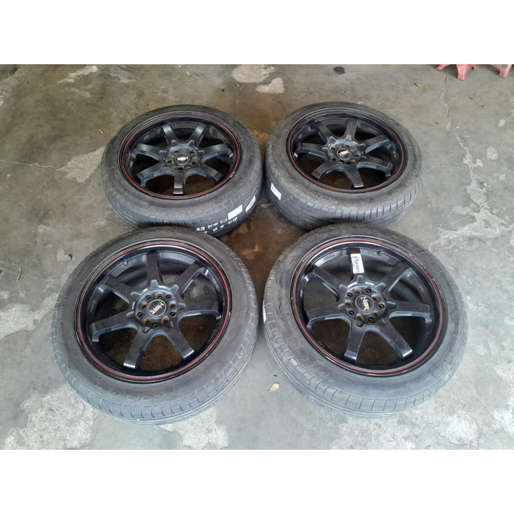 Velg second bekas hsr boroko tjh ring 18 lubang 5 plus ban 225 50 r20