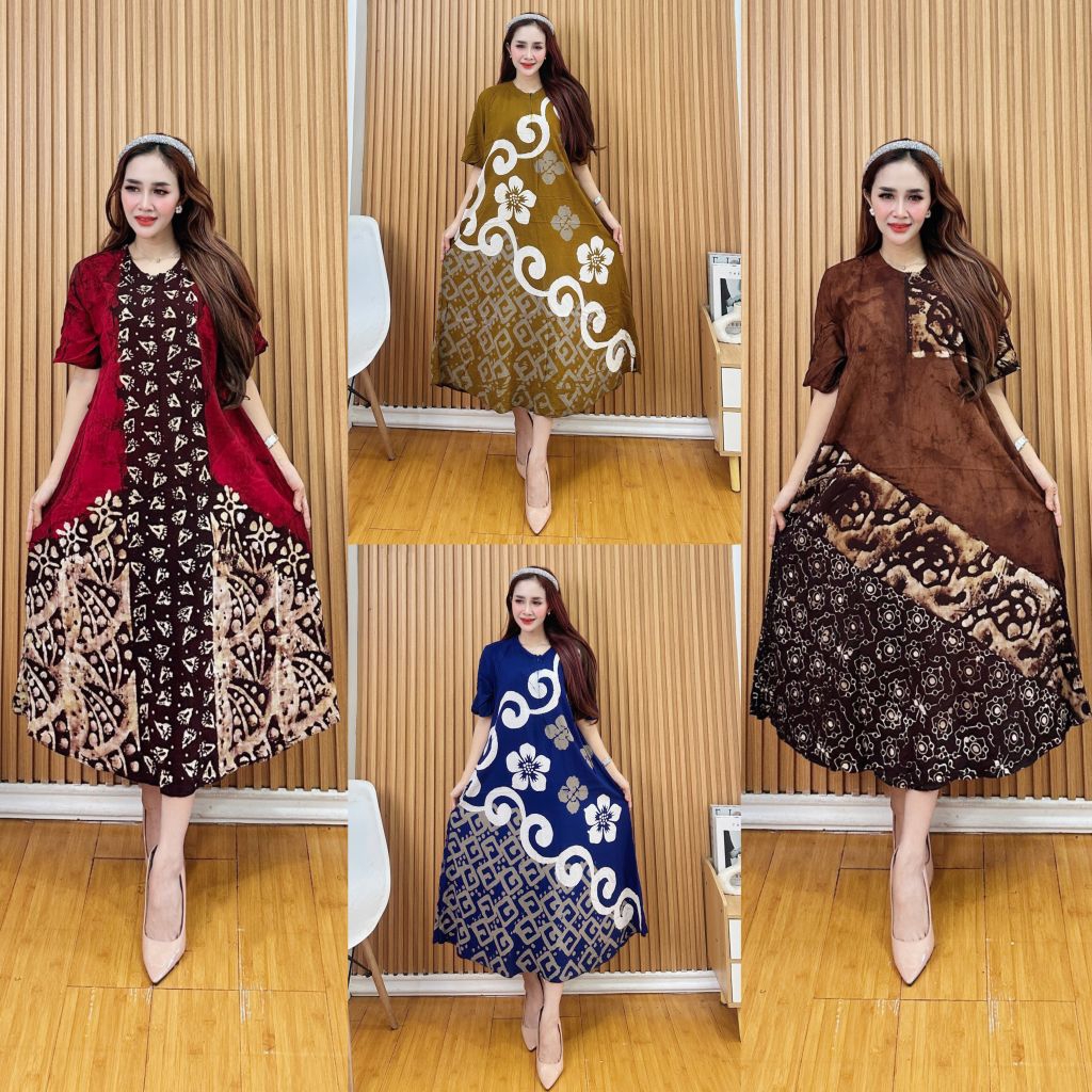 Termurah - Daster wanita modern terbaru bahan Twill Rayon Super Premium original batik cap malaman k