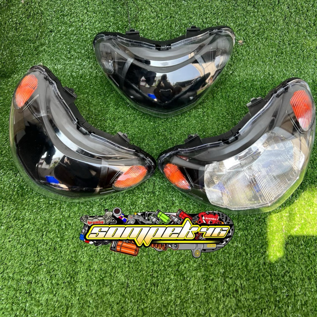 REFLEKTOR MIO SMILE LAMPU DEPAN MIO SMILE CUSTOM HITAM OREN BENING