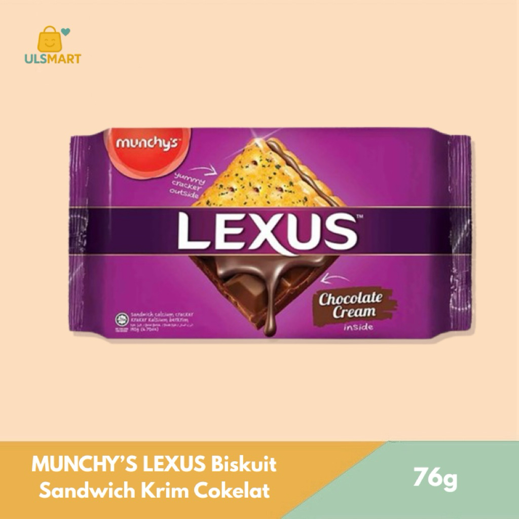 

MUNCHY’S LEXUS Biskuit Sandwich Krim Cokelat 76 g