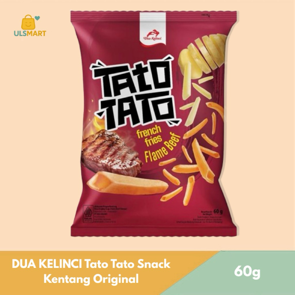 

DUA KELINCI Tato Tato Snack Kentang Flame Beef 60 g