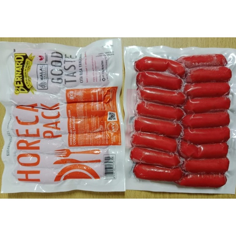 

BERNARDI HORECA COCKTAIL SAUSAGE 250GR,DENGAN DAGING SAPI PILIHAN MENGHADIRKAN RASA GURIH KHAS SOSIS
