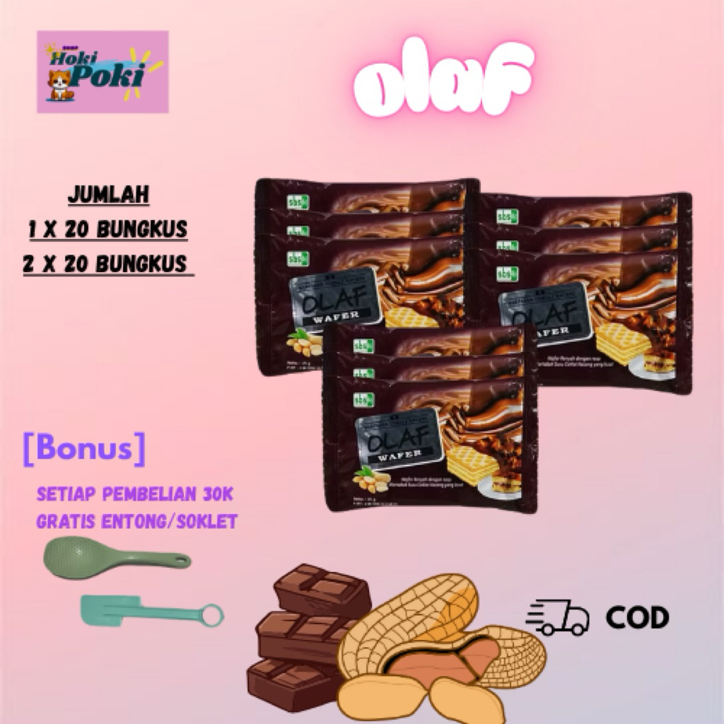 

Olaf Wafer ISI 20 Murah! {Free Entong}