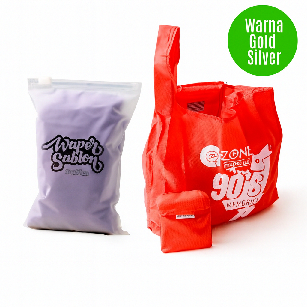 

Sablon Warna Tambahan untuk Tas Zipper Bagcu Custom Logo Desain Sendiri Murah