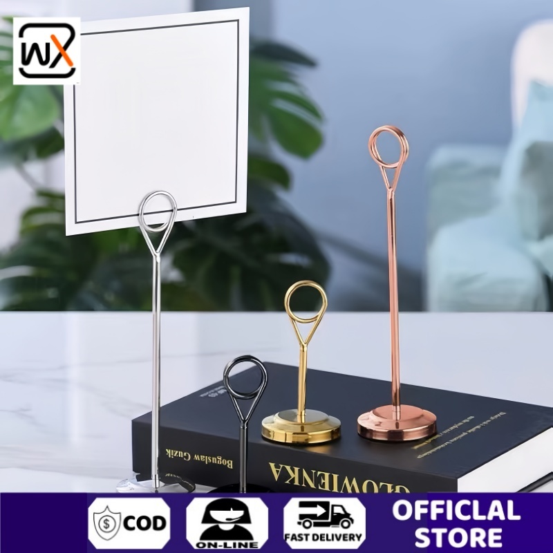 

Stainless Tiang Nomor Meja/Tiang Nomor Meja Stainless Menu Stand Table Number Holder Stand Tatakan Holder Foto Price Tag