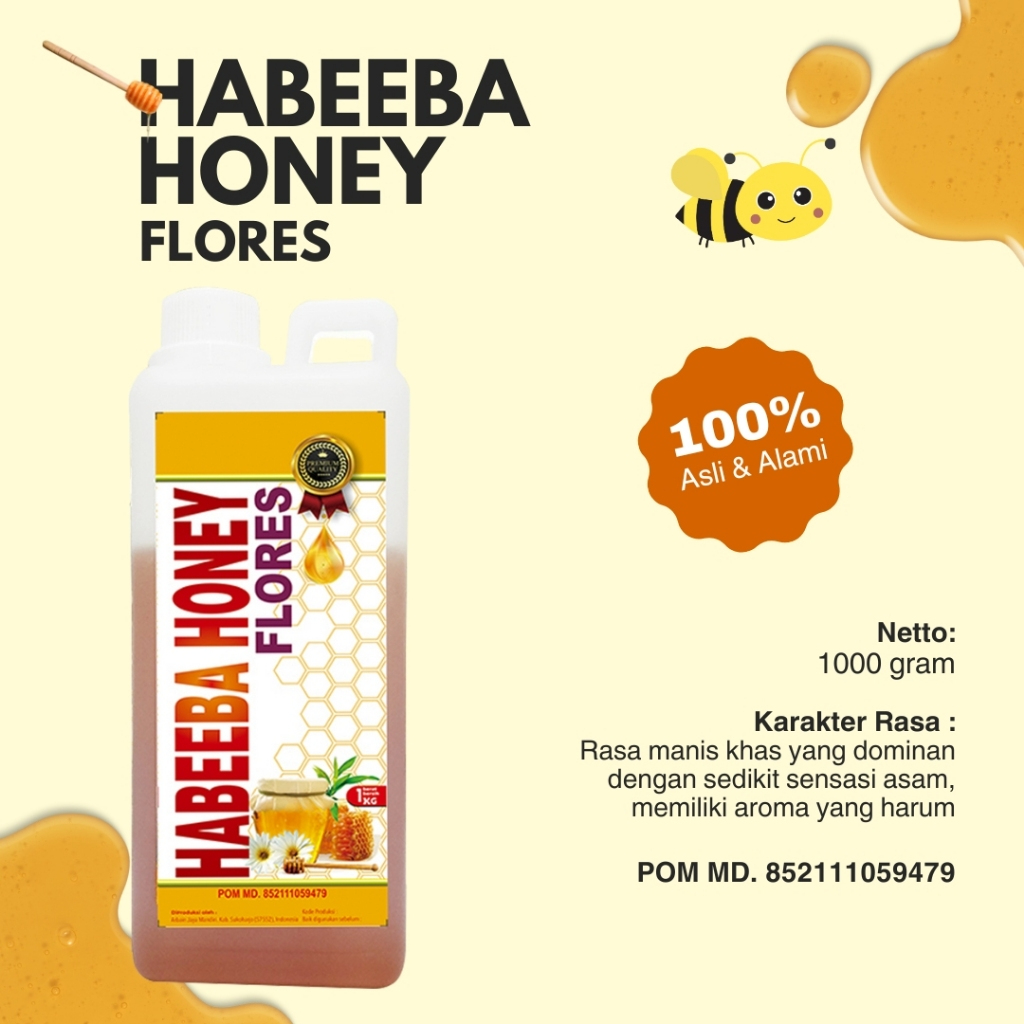 

Madu Murni Habeeba Honey Flores 1kg & 500 Gram Madu Asli Murni BPOM