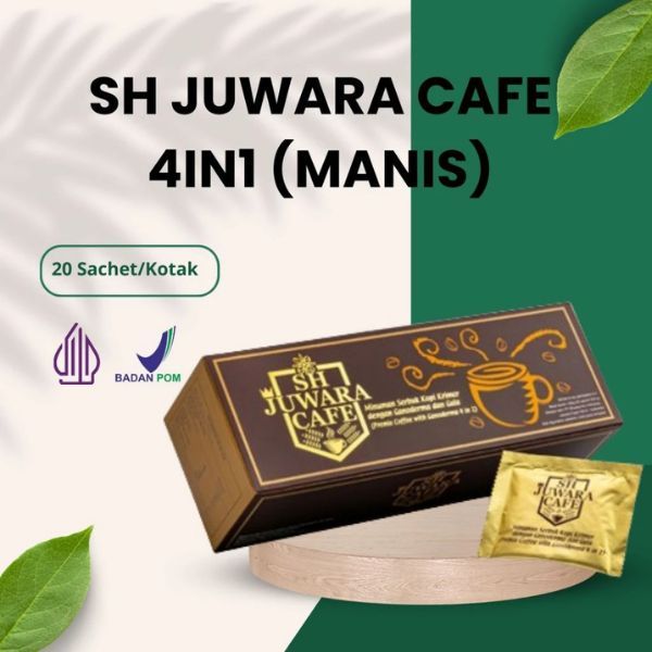 

Kopi Ganoderma SH J_uwara Cafe 4in1 Premium Box Isi 20 Sachet