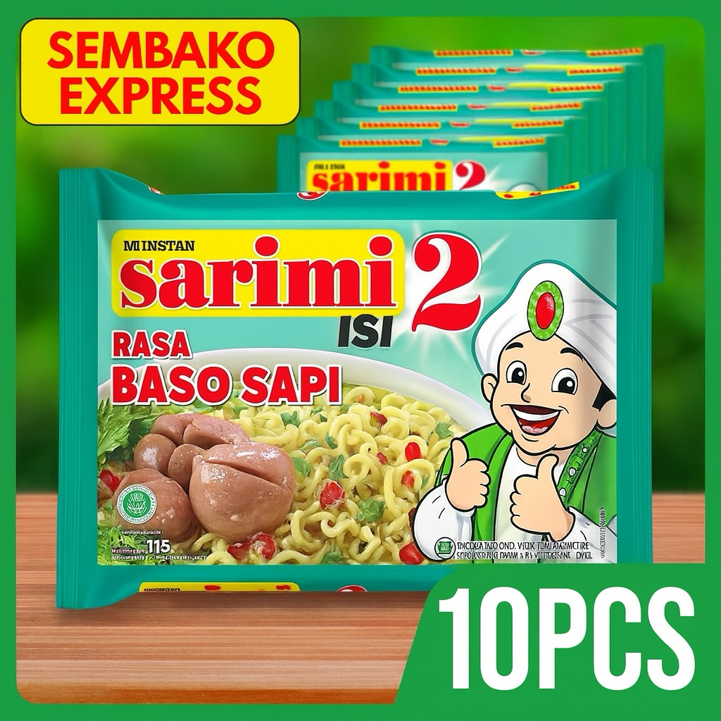 

Sarimi Isi 2 Mi Instan Rasa Baso Sapi - 10 Bungkus