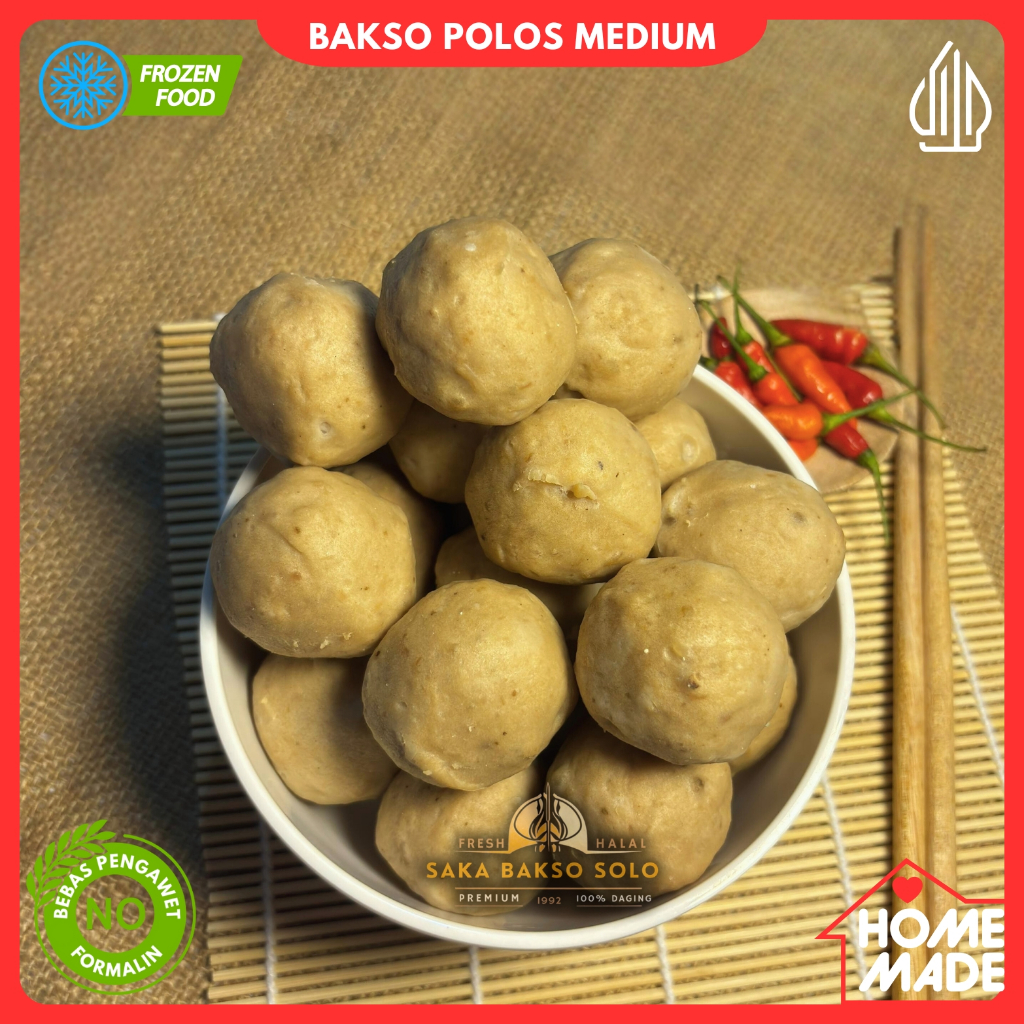 

Bakso Sapi Polos Medium Premium Homemade Bandung –Isi 25/20/15/10/6 Per Pack – Fresh Daily Tanpa Pengawet