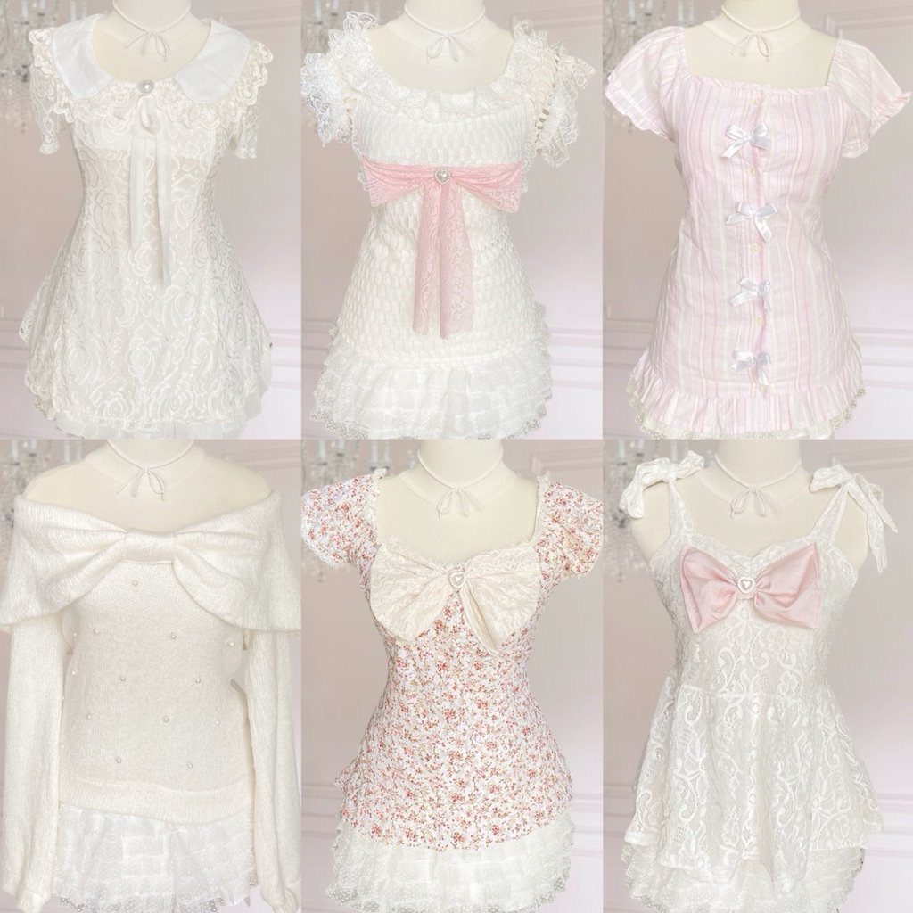 ACUBI COQUETTE Y2K REWORKED TOP | FAIRY | DRESS| KOREAN TOP | MILKMAID