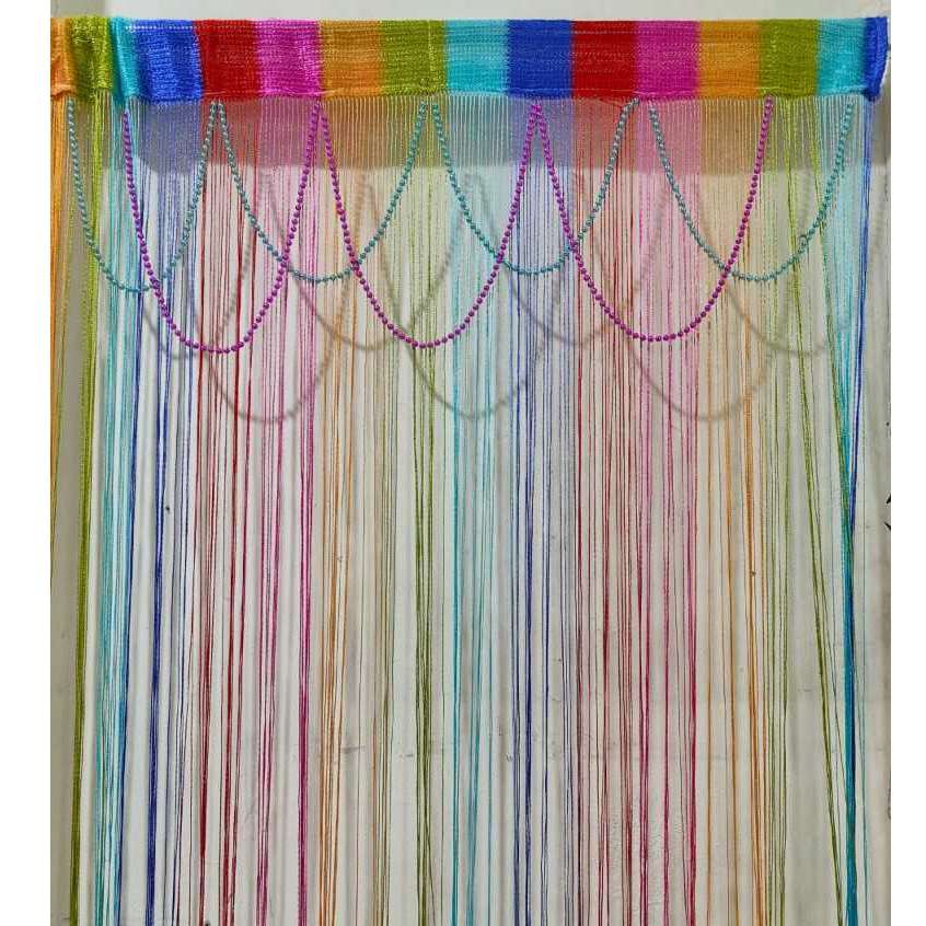 PADMA- Tirai benang pelangi mute/tirai unik/tirai dekorasi acc/hiasan pintu/pembatas ruang PADMA