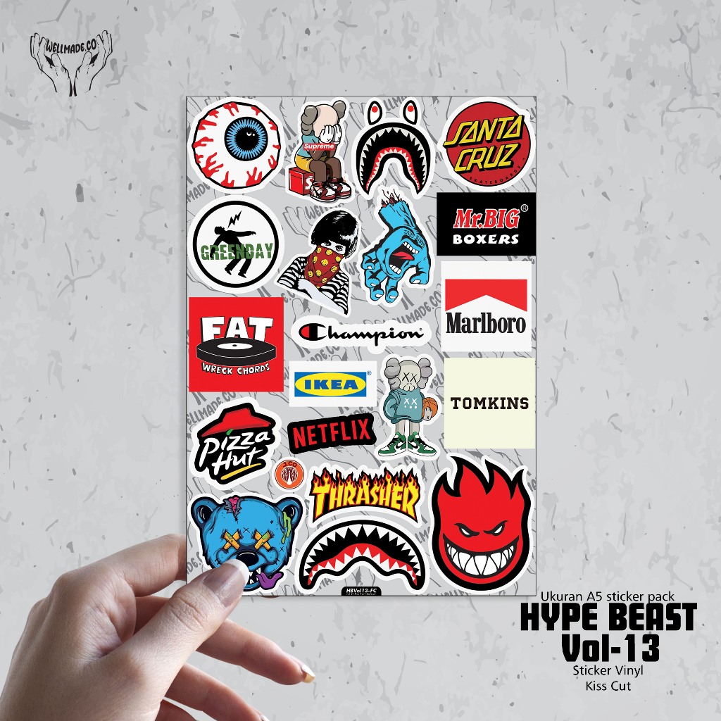 

Sticker Pack HYPE BEAST Tumblr Helm Laptop VOL13 FULL COLOUR