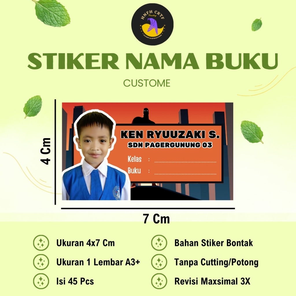 

Stiker Buku Nama Custom l Stiker Nama l Stiker Buku