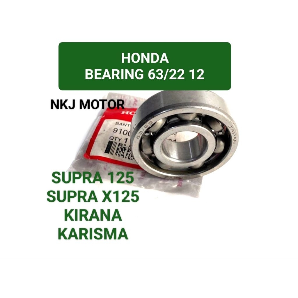 BEARING LAHAR BANTALAN RODA MOTOR HONDA 63/22 KODE 91001 KPH 901