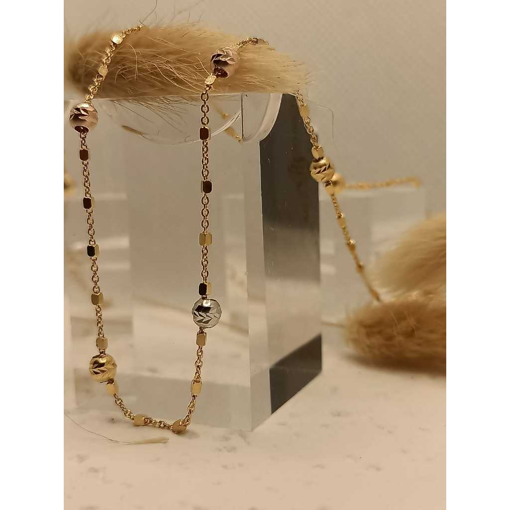 gelang kaki emas 8k model variasi jedar oreo