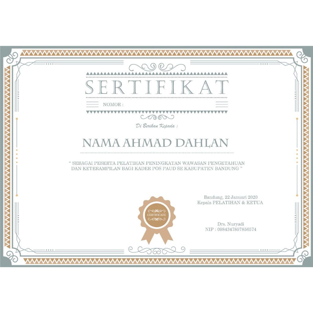 cetak piagam/ cetak penghargaan juara