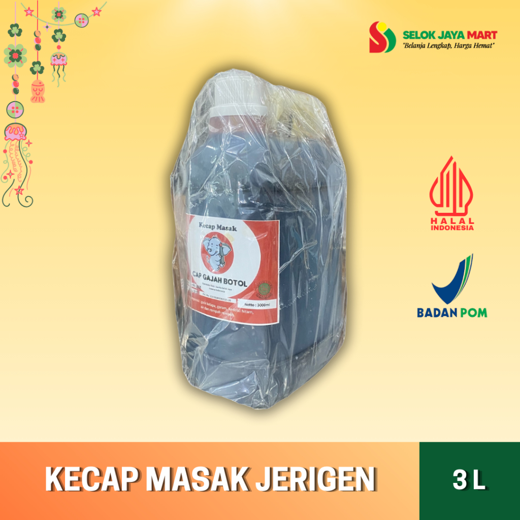 

KECAP MASAK JERIGEN 3L CAP GAJAH BOTOL