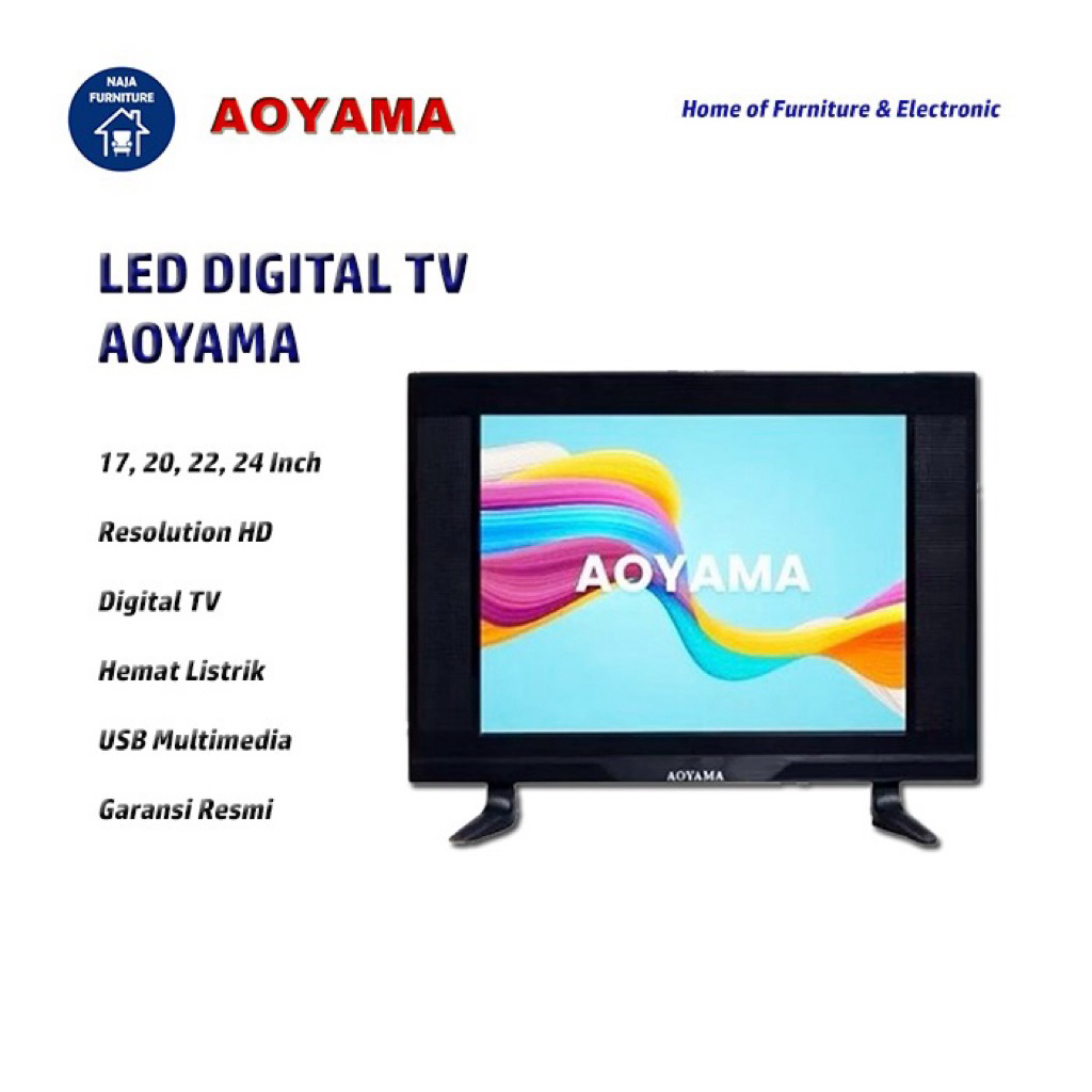 AOYAMA LED Digital TV 17 inch, 20 inch, 22 inch, 24 inch | TV Aoyama Digital | LED TV Aoyama Full HD