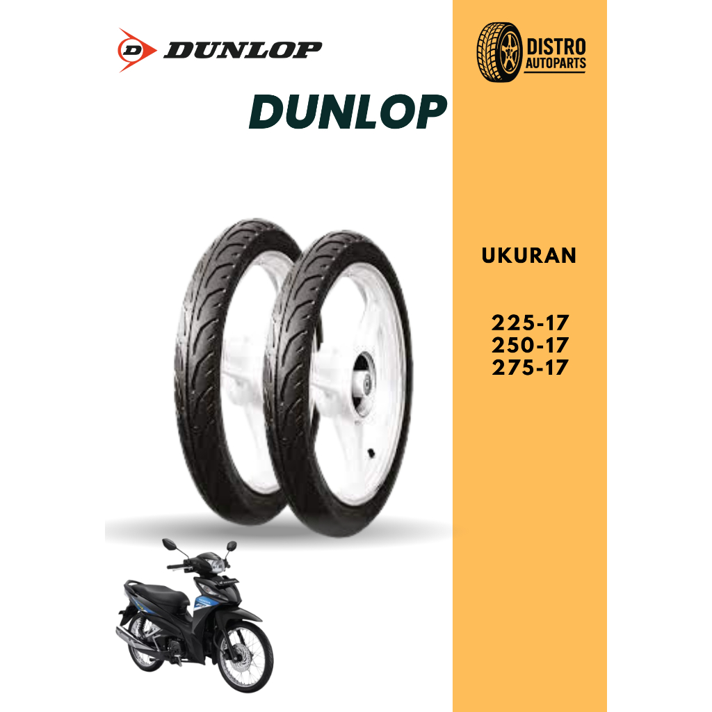 SEPASANG / SATUAN BAN MOTOR BEBEK DUNLOP TT900 RING 17 KARISMA SUPRA X REVO
