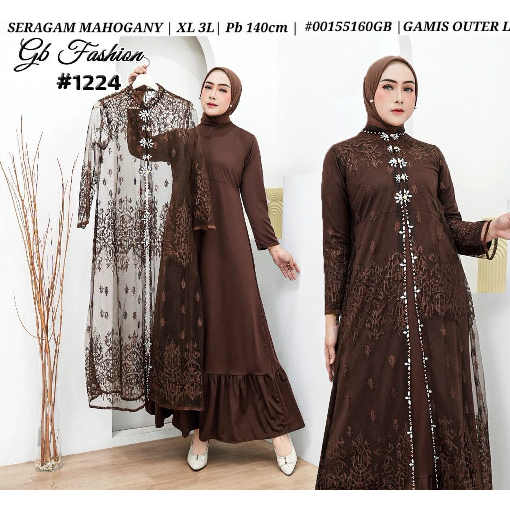 GAMIS BROKAT OUTER MAHOGANI