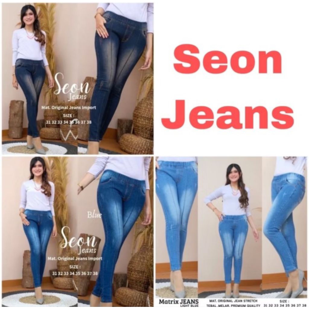 Seon Celana jegging jeans,mat jeans melar