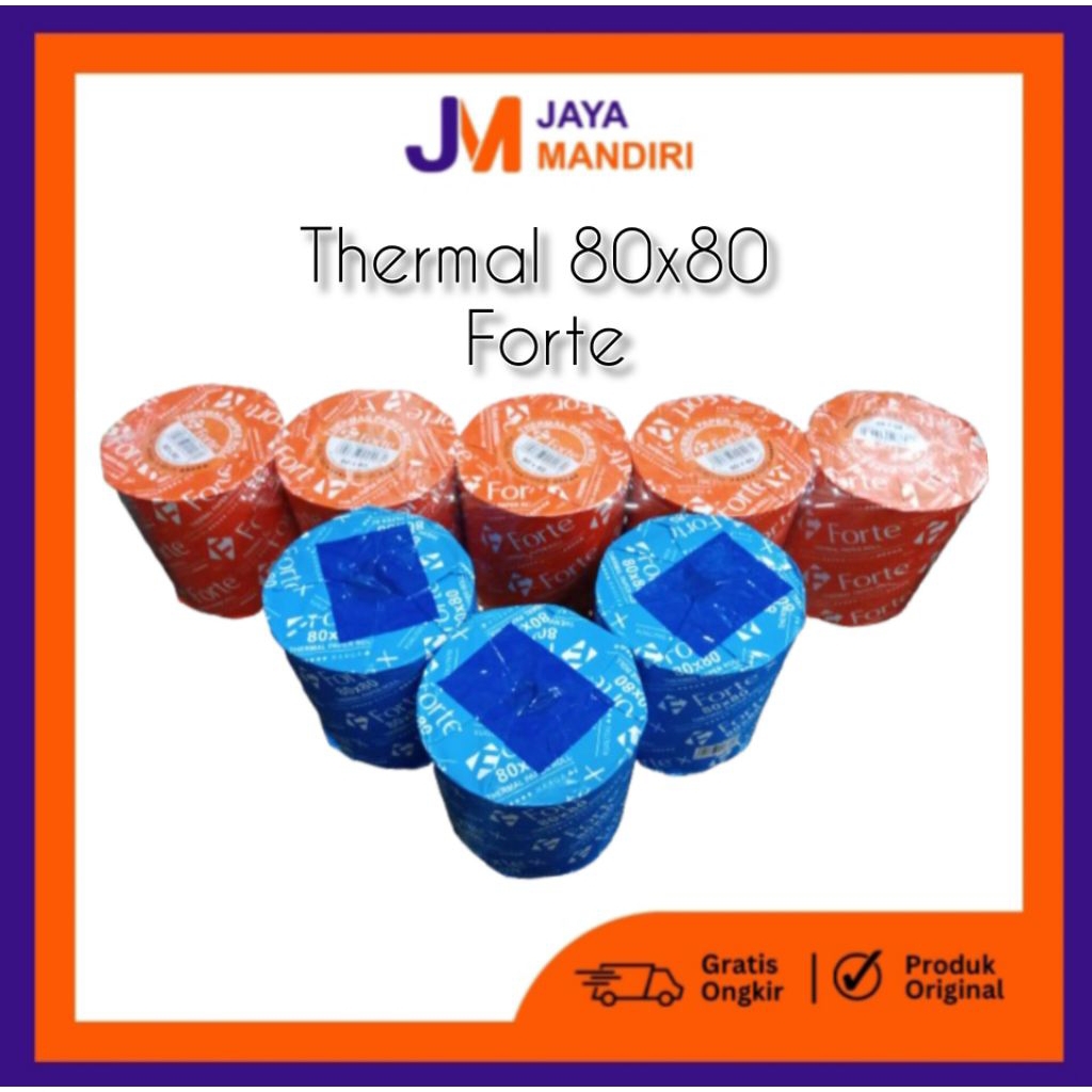 

Kertas Thermal / Struk Kasir 80x80 Forte