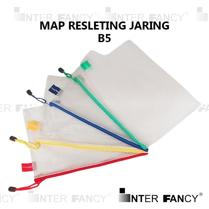 

Map Tas Dokumen Nota Plastik Resleting JARING. Netting Bag. Ukuran B5. Tipe W55. Berfungsi untuk menyimpan dokumen atau benda lainnya. Bahan Plastik Tebal tidak kamu. Terdiri dari 4 warna.